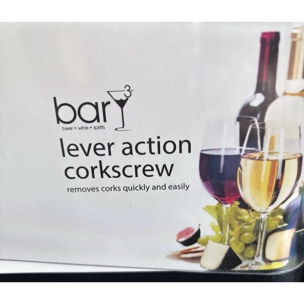Bar Y3 Corkscrew Wine Bottle‎ Opener, Foil Cutter And Extra Spiral